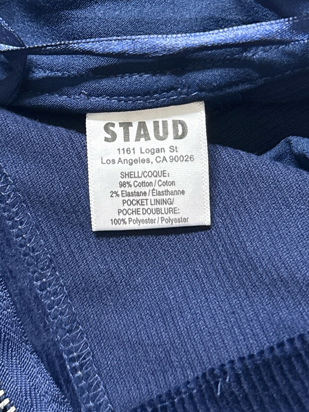 STAUD Grayson Corduroy Wide Leg Pants Navy Size 10 - Picture 12 of 15